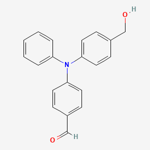 molecular formula C20H17NO2 B8236023 4-((4-(Hydroxymethyl)phenyl)(phenyl)amino)benzaldehyde 