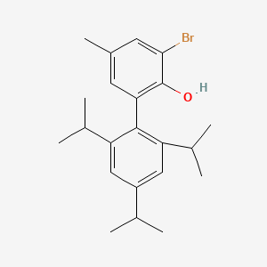 molecular formula C22H29BrO B8236029 3-Bromo-2',4',6'-triisopropyl-5-methyl-[1,1'-biphenyl]-2-ol 