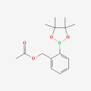 molecular formula C15H21BO4 B8236032 2-(4,4,5,5-Tetramethyl-1,3,2-dioxaborolan-2-yl)benzyl acetate 
