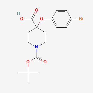 molecular formula C17H22BrNO5 B8236038 4-(4-Bromophenoxy)-1-(tert-butoxycarbonyl)piperidine-4-carboxylic acid 