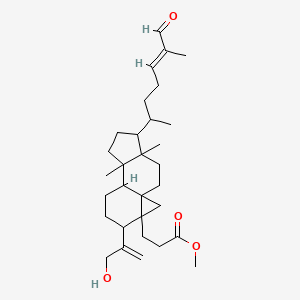 molecular formula C31H48O4 B8236106 methyl 3-[12-(3-hydroxyprop-1-en-2-yl)-4,8-dimethyl-5-[(E)-6-methyl-7-oxohept-5-en-2-yl]-13-tetracyclo[7.5.0.01,13.04,8]tetradecanyl]propanoate 