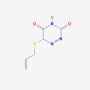 molecular formula C6H7N3O2S B8236128 6-(Prop-2-en-1-ylsulfanyl)-1,2,4-triazine-3,5(4h,6h)-dione 