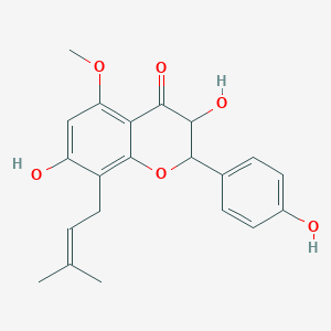 molecular formula C21H22O6 B8236180 3,7,4'-Trihydroxy-5-methoxy-8-prenylflavanone, (2r,3r)- 