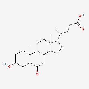 molecular formula C24H38O4 B8236196 5alpha-CHOLANIC ACID-3alpha-OL-6-ONE 