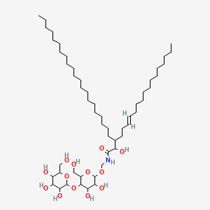 molecular formula C53H101NO13 B8236202 N-[[3,4-dihydroxy-6-(hydroxymethyl)-5-[3,4,5-trihydroxy-6-(hydroxymethyl)oxan-2-yl]oxyoxan-2-yl]oxymethyl]-3-[(E)-hexadec-3-enyl]-2-hydroxytetracosanamide 