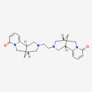 molecular formula C24H30N4O2 B8236263 (1S,9S)-11-[2-[(1R,9S)-6-oxo-7,11-diazatricyclo[7.3.1.02,7]trideca-2,4-dien-11-yl]ethyl]-7,11-diazatricyclo[7.3.1.02,7]trideca-2,4-dien-6-one 