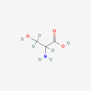 molecular formula C3H7NO3 B8236319 Deuterio 2,3,3-trideuterio-3-deuteriooxy-2-(dideuterioamino)propanoate 