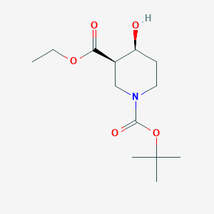 molecular formula C13H23NO5 B8236389 N-t-BOC-cis-3-Ethyl-4-Hydroxypiperidine-3-Carboxylate 