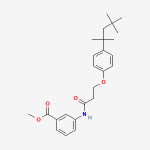 molecular formula C25H33NO4 B8236411 Methyl 3-(3-(4-(2,4,4-trimethylpentan-2-YL)phenoxy)propanamido)benzoate 