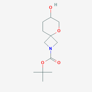 molecular formula C12H21NO4 B8236440 tert-Butyl 7-hydroxy-5-oxa-2-azaspiro[3.5]nonane-2-carboxylate 