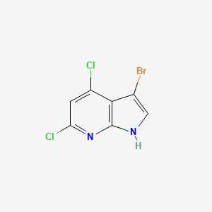 molecular formula C7H3BrCl2N2 B8236450 3-Bromo-4,6-dichloro-1H-pyrrolo[2,3-B]pyridine 