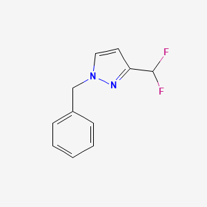 molecular formula C11H10F2N2 B8236471 1-benzyl-3-(difluoromethyl)-1H-pyrazole 