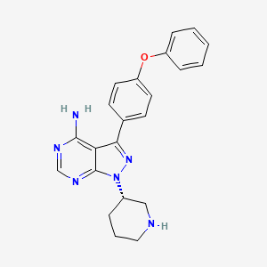 molecular formula C22H22N6O B8236490 (S)-3-(4-phenoxyphenyl)-1-(piperidin-3-yl)-1H-pyrazolo[3,4-d]pyriMidin-4-aMine 