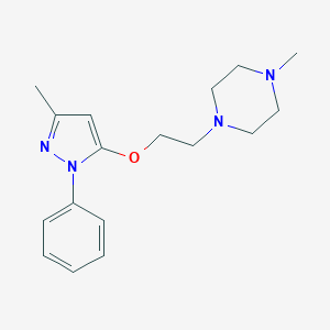B082365 Pyrazole, 3-methyl-5-(2-(4-methyl-1-piperazinyl)ethoxy)-1-phenyl- CAS No. 15083-52-0