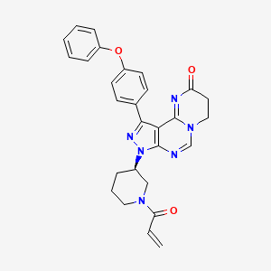 molecular formula C28H26N6O3 B8236511 (R)-8-(1-Acryloylpiperidin-3-yl)-10-(4-phenoxyphenyl)-3,4-dihydropyrazolo[4,3-e]pyrimido[1,2-c]pyrimidin-2(8H)-one (Ibrutinib Impurity) 