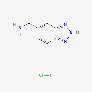 molecular formula C7H9ClN4 B8236573 (1H-Benzo[d][1,2,3]triazol-6-yl)methanamine dihydrochloride 