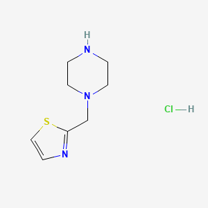 molecular formula C8H14ClN3S B8236601 2-(Piperazin-1-ylmethyl)thiazole trihydrochloride 
