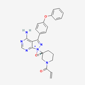 molecular formula C25H24N6O3 B8236635 1-[(3R)-3-[4-amino-1-oxido-3-(4-phenoxyphenyl)pyrazolo[3,4-d]pyrimidin-1-ium-1-yl]piperidin-1-yl]prop-2-en-1-one 