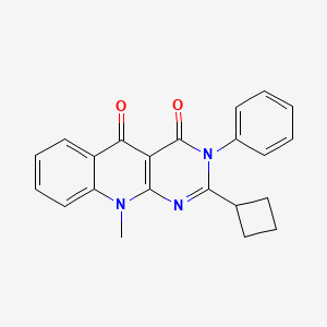 molecular formula C22H19N3O2 B8236649 2-cyclobutyl-10-methyl-3-phenylpyrimido[4,5-b]quinoline-4,5(3H,10H)-dione 