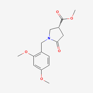 molecular formula C15H19NO5 B8236653 methyl (3R)-1-[(2,4-dimethoxyphenyl)methyl]-5-oxo-pyrrolidine-3-carboxylate 