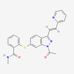 molecular formula C24H20N4O2S B8236686 N-Acetyl Axitinib 