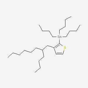 molecular formula C28H54SSn B8236706 Tributyl(3-(2-butyloctyl)thiophen-2-yl)stannane 