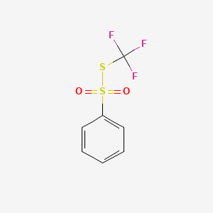 molecular formula C7H5F3O2S2 B8236714 S-(Trifluoromethyl) benzenesulfonothioate 