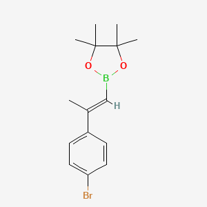 molecular formula C15H20BBrO2 B8236724 2-(2-(4-Bromo)prop-1-en-1-yl)-4455-tetramethyl-132-dioxaborolane 