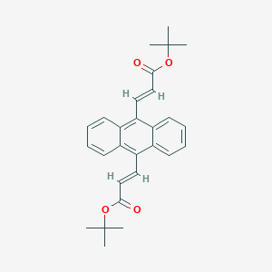 molecular formula C28H30O4 B8236729 Di-tert-butyl 33'-(anthracene-910-diyl)-diacrylate 