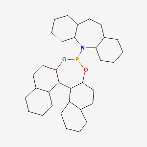 molecular formula C34H56NO2P B8236748 2-(12,14-Dioxa-13-phosphapentacyclo[13.8.0.02,11.03,8.018,23]tricosan-13-yl)-2-azatricyclo[9.4.0.03,8]pentadecane 