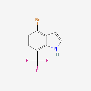 molecular formula C9H5BrF3N B8236801 4-bromo-7-(trifluoromethyl)-1H-indole 