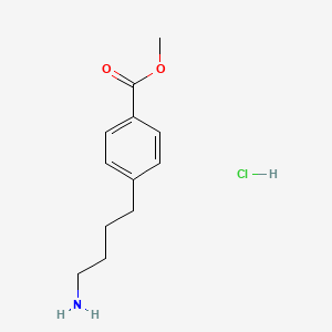 molecular formula C12H18ClNO2 B8236808 Methyl 4-(4-aminobutyl)benzoate hydrochloride 