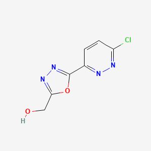 molecular formula C7H5ClN4O2 B8236817 (5-(6-Chloropyridazin-3-yl)-1,3,4-oxadiazol-2-yl)methanol 