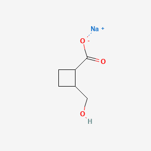 molecular formula C6H9NaO3 B8236842 Sodium 2-(hydroxymethyl)cyclobutanecarboxylate 