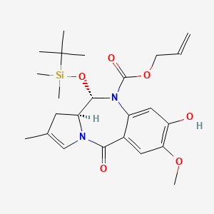molecular formula C24H34N2O6Si B8236849 Allyl (11S,11aS)-11-((tert-butyldimethylsilyl)oxy)-8-hydroxy-7-methoxy-2-methyl-5-oxo-11,11a-dihydro-1H-benzo[e]pyrrolo[1,2-a][1,4]diazepine-10(5H)-carboxylate 