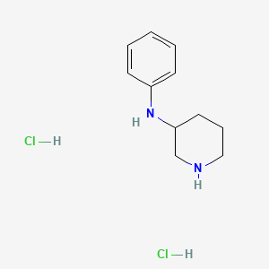 molecular formula C11H18Cl2N2 B8236866 n-Phenylpiperidin-3-amine dihydrochloride 