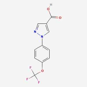 molecular formula C11H7F3N2O3 B8236873 1-(4-(Trifluoromethoxy)phenyl)-1H-pyrazole-4-carboxylic acid 