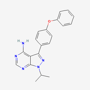 molecular formula C20H19N5O B8236978 1-Isopropyl-3-(4-phenoxyphenyl)-1H-pyrazolo[3,4-D]pyrimidin-4-amine 