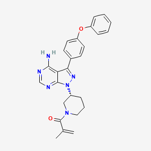 molecular formula C26H26N6O2 B8236993 (R)-1-(3-(4-Amino-3-(4-phenoxyphenyl)-1H-pyrazolo[3,4-d]pyrimidin-1-yl)piperidin-1-yl)-2-methylprop-2-en-1-one (Ibrutinib Impurity) 