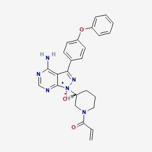 molecular formula C25H24N6O3 B8237000 (S)-1-((R)-1-Acryloylpiperidin-3-yl)-4-amino-3-(4-phenoxyphenyl)-1H-pyrazolo[3,4-d]pyrimidine 1-oxide (Ibrutinib Impurity) 