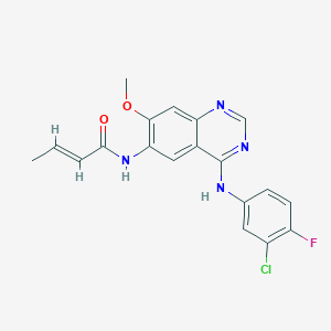 molecular formula C19H16ClFN4O2 B8237009 (E)-N-(4-((3-Chloro-4-fluorophenyl)amino)-7-methoxyquinazolin-6-YL)but-2-enamide 