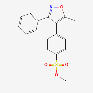 molecular formula C17H15NO4S B8237031 Methyl 4-(5-methyl-3-phenylisoxazol-4-yl)benzenesulfonate 