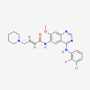 (E)-N-(4-((3-Chloro-2-fluorophenyl)amino)-7-methoxyquinazolin-6-YL)-4-(piperidin-1-YL)but-2-enamide