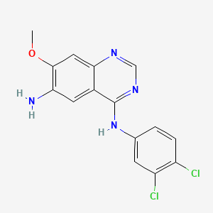 molecular formula C15H12Cl2N4O B8237053 N4-(3,4-Dichlorophenyl)-7-methoxyquinazoline-4,6-diamine 
