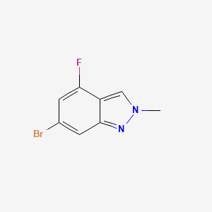 molecular formula C8H6BrFN2 B8237084 6-bromo-4-fluoro-2-methyl-2H-indazole 