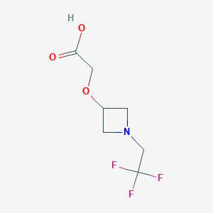 molecular formula C7H10F3NO3 B8237092 2-((1-(2,2,2-Trifluoroethyl)azetidin-3-yl)oxy)acetic acid 