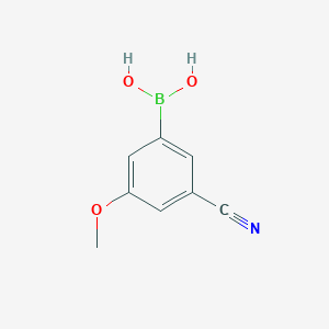 molecular formula C8H8BNO3 B8237144 (3-Cyano-5-methoxyphenyl)boronic acid 