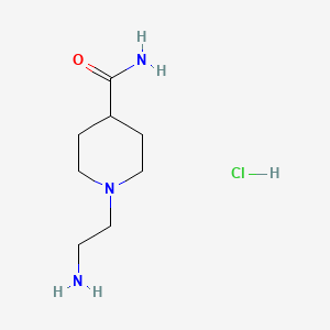 molecular formula C8H18ClN3O B8237151 1-(2-Aminoethyl)piperidine-4-carboxamide hydrochloride 