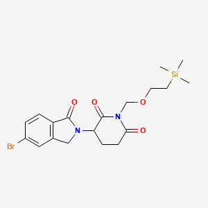 3-(5-bromo-1-oxo-2,3-dihydro-1H-isoindol-2-yl)-1-{[2-(trimethylsilyl)ethoxy]methyl}piperidine-2,6-dione