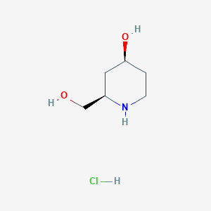 molecular formula C6H14ClNO2 B8237200 (2R,4S)-2-(hydroxymethyl)piperidin-4-ol hydrochloride 